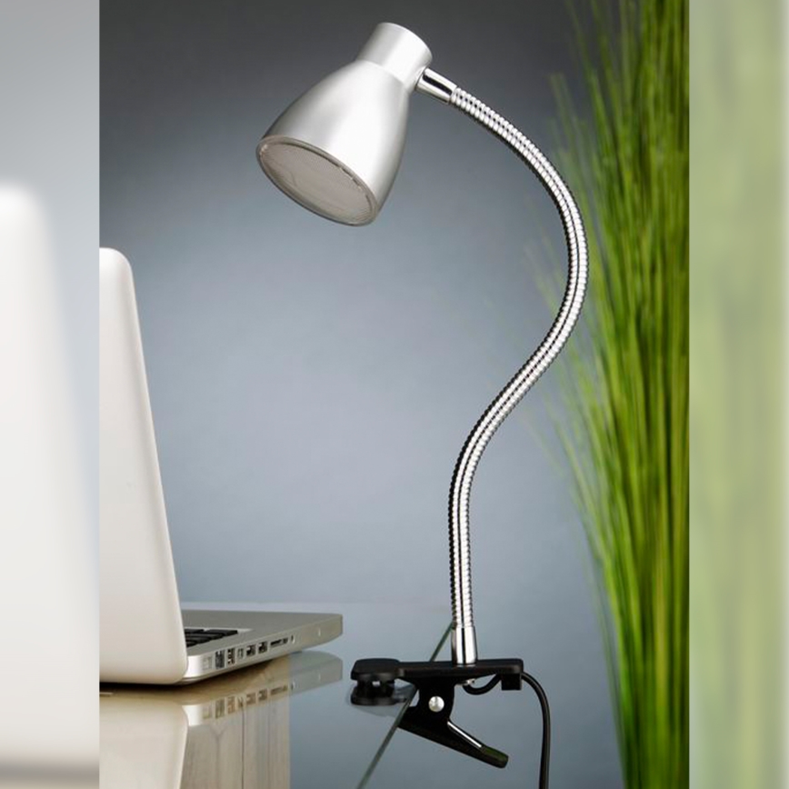 Briloner 2615-014P - Світлодіодна лампа з затискачем GRIP LED/2,5W/230V срібний