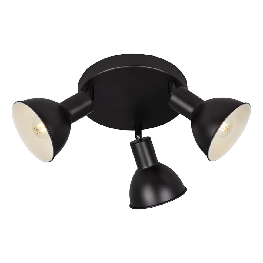 Briloner 2674-035 - Точечный светильник RETRO 3xE14/25W/230V черный