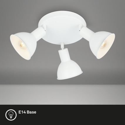 Briloner 2674-036 - Точечный светильник RETRO 3xE14/25W/230V белый