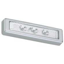 Briloner 2689-034 - Сенсорний навігаційний LED світильник LERO LED/0,18W/3xAAA срібний
