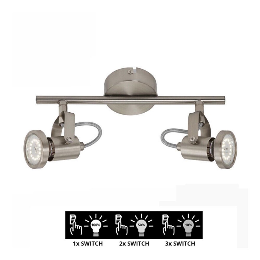 Briloner 2712-022 - Светодиодный точечный светильник с регулированием яркости SEMPLICE 2xGU10/5W/230V