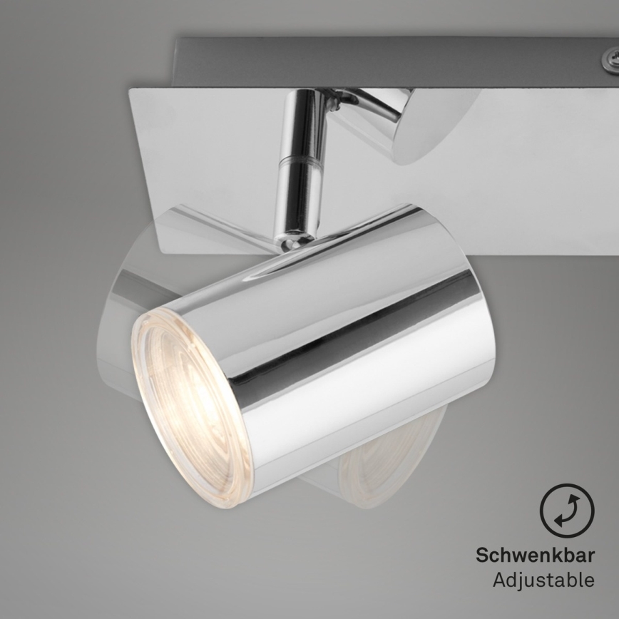 Briloner 2731-028 - Точковий світильник для ванної кімнати BANYO 2xGU10/5W/230V IP44 блискучий хром
