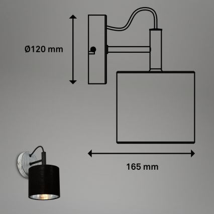 Briloner 2737-014 - Настінний світильник SILVER CRAFTED 1xE14/25W/230V