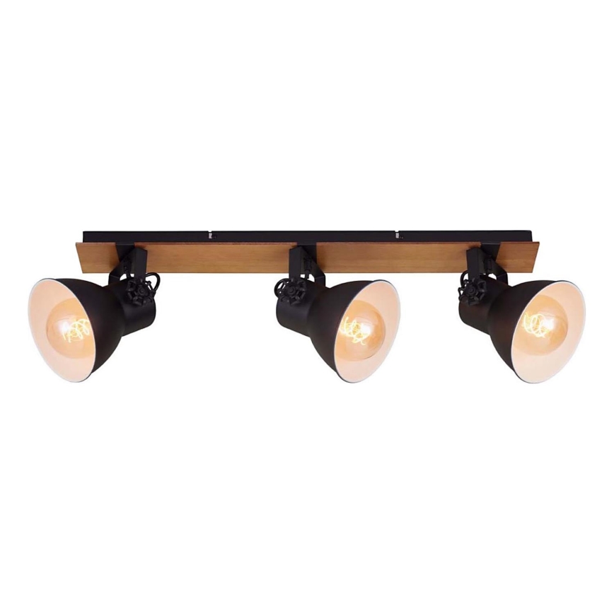 Briloner 2742-035 - Точковий світильник SPOTLIGHT 3xE27/40W/230V чорний/коричневий