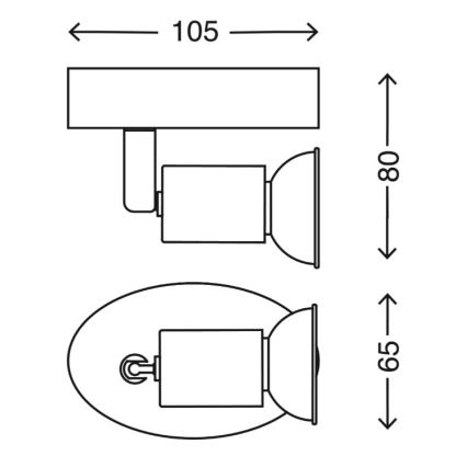 Briloner 2767-016 - Светодиодный настенный точечный светильник 1xGU10/3W/230V белый