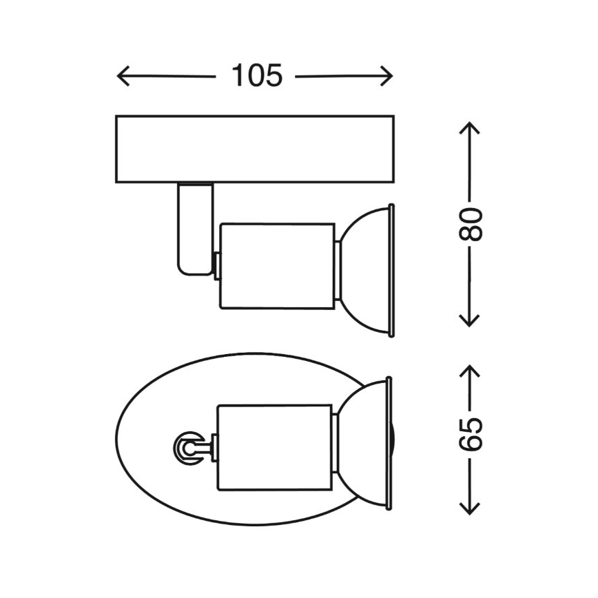 Briloner 2767-016 - Светодиодный настенный точечный светильник 1xGU10/3W/230V белый
