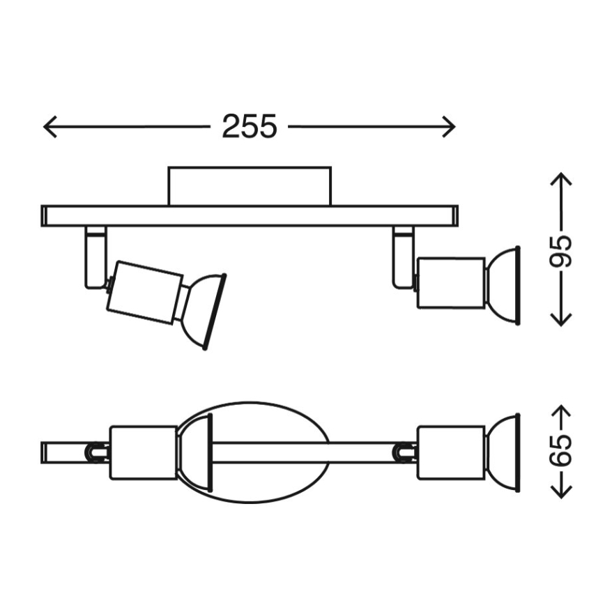 Briloner 2767-026 - Світлодіодний точковий світильник 2xGU10/6W/230V білий