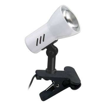 Briloner 2794/016P - Зажимная лампа 1xE14/40W/230V черный/белый