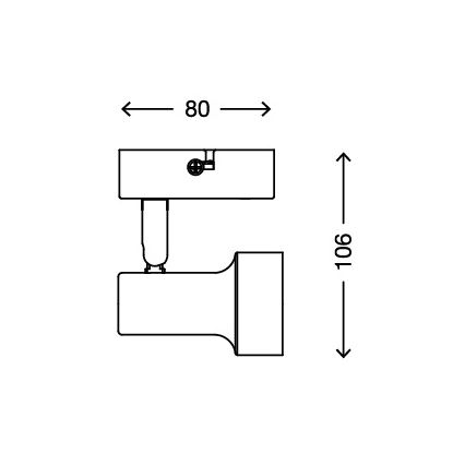 Briloner 2843-012 - Точковий LED світильник SUB 1xGU10/3W/230V
