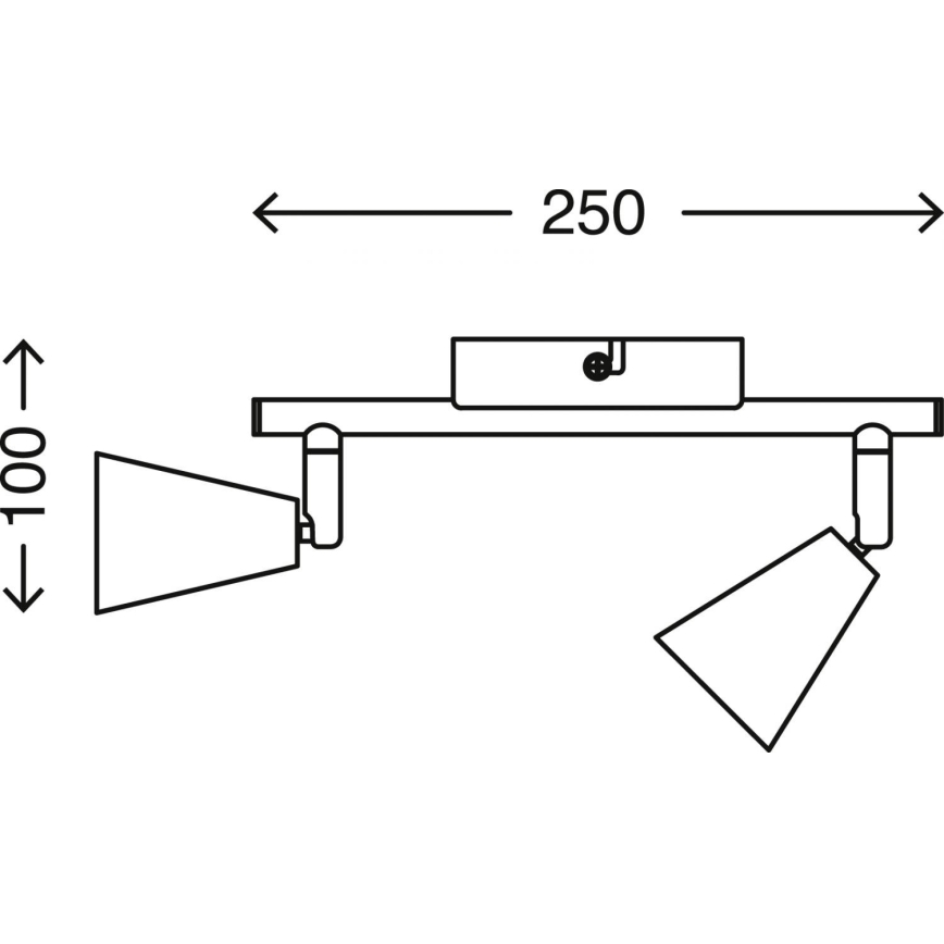 Briloner 2849-027 - Светодиодный точечный светильник GOLD BASIC 2xGU10/5W/230V