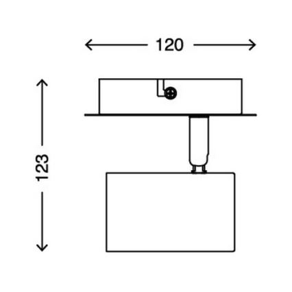 Briloner 2857-015 - Настінний точковий світильник SPOT 1xGU10/40W/230V чорний