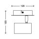 Briloner 2857-015 - Настінний точковий світильник SPOT 1xGU10/40W/230V чорний