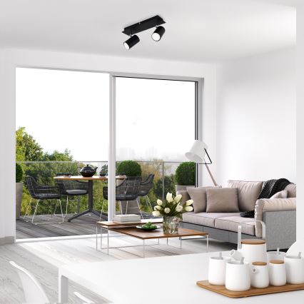 Briloner 2857-025 - Точковий світильник SPOT 2xGU10/40W/230V чорний