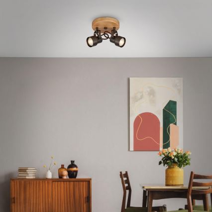 Briloner 2872-025R - Світлодіодний точковий світильник SPOTLIGHT 2xGU10/5W/230V коричневий