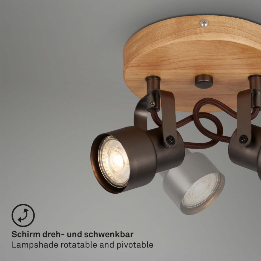 Briloner 2872-025R - Світлодіодний точковий світильник SPOTLIGHT 2xGU10/5W/230V коричневий