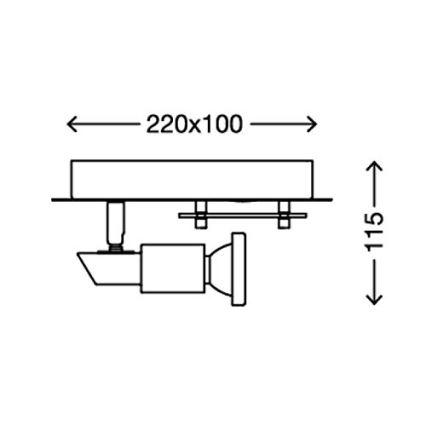 Briloner 2879-022 - Светодиодный потолочный светильник COMBINATA 1xGU10/3W + LED/5W/230V