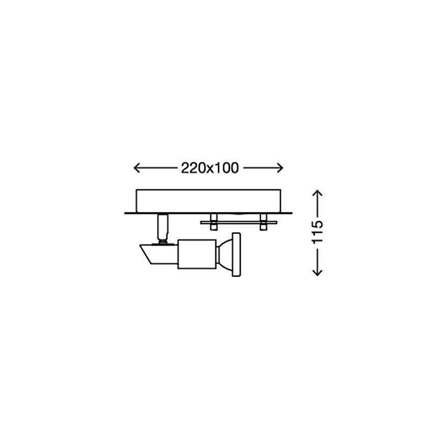 Briloner 2879-022 - Светодиодный потолочный светильник COMBINATA 1xGU10/3W + LED/5W/230V