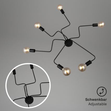 Briloner 2887-065 - Пристельова люстра FARETTO 6xE27/60W/230V