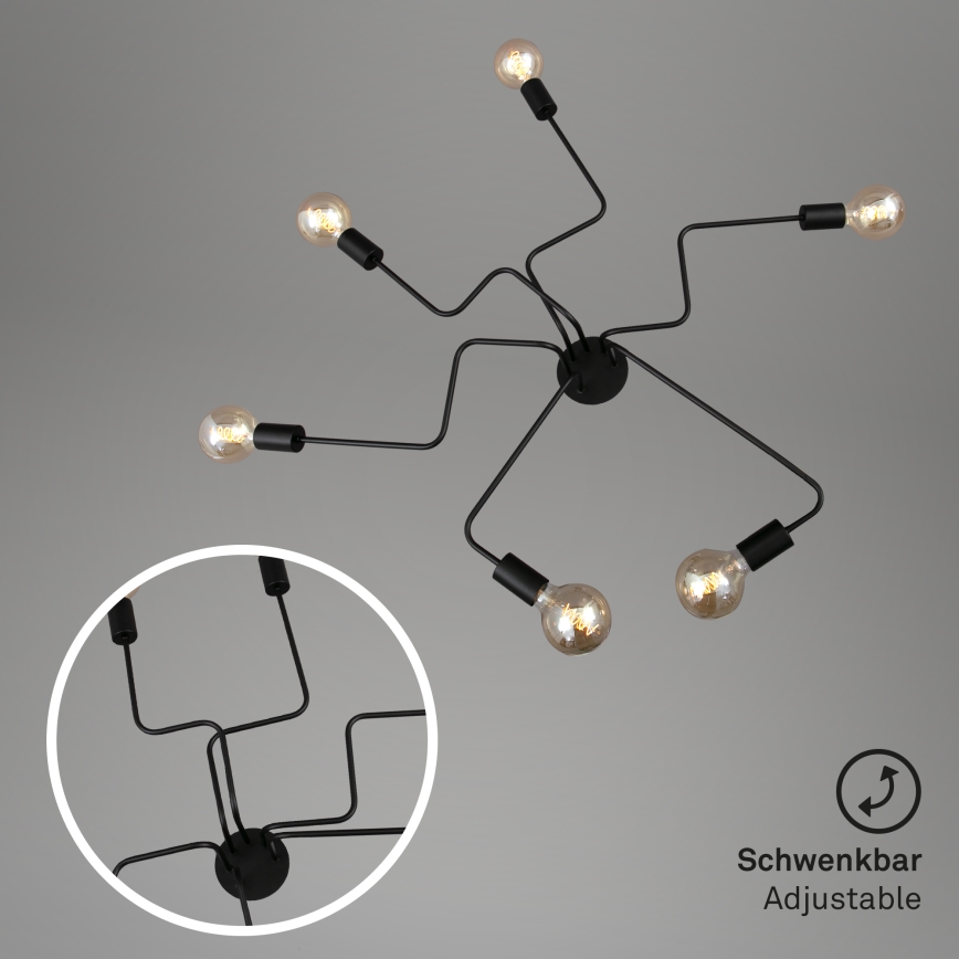 Briloner 2887-065 - Пристельова люстра FARETTO 6xE27/60W/230V