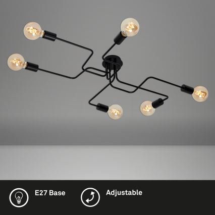 Briloner 2887-065 - Пристельова люстра FARETTO 6xE27/60W/230V