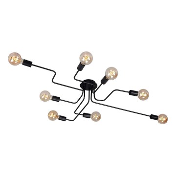 Briloner 2888-085 - Припотолочная люстра FARETTO 8xE27/60W/230V черная
