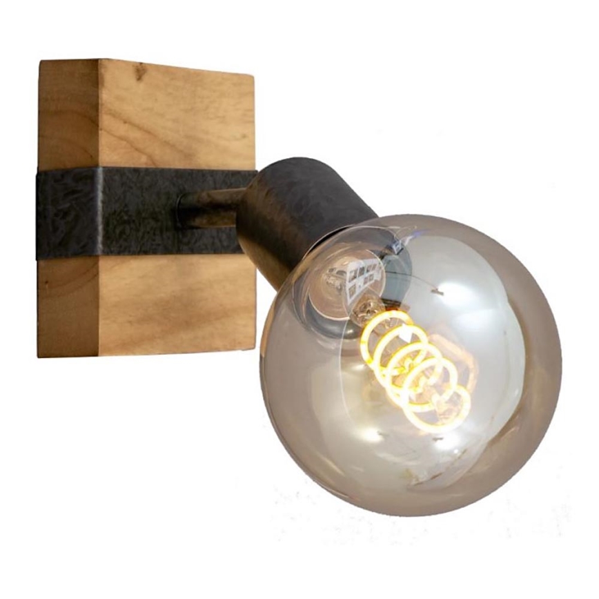 Briloner 2900-011 - Настенный точечный светильник WOOD BASIC 1xE27/25W/230V