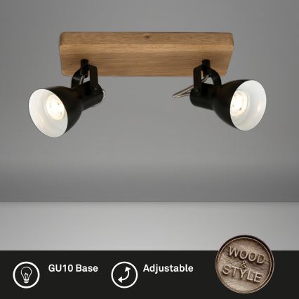 Briloner 2902-025 - Точковий світильник SPOT 2xGU10/35W/230V