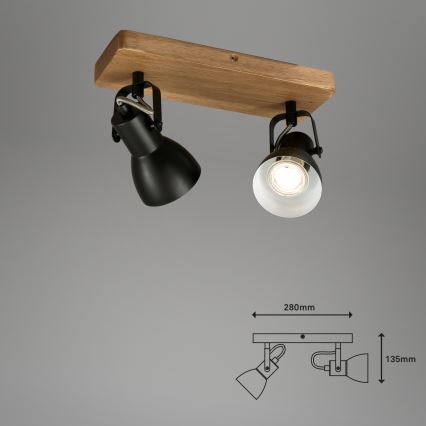 Briloner 2902-025 - Точковий світильник SPOT 2xGU10/35W/230V