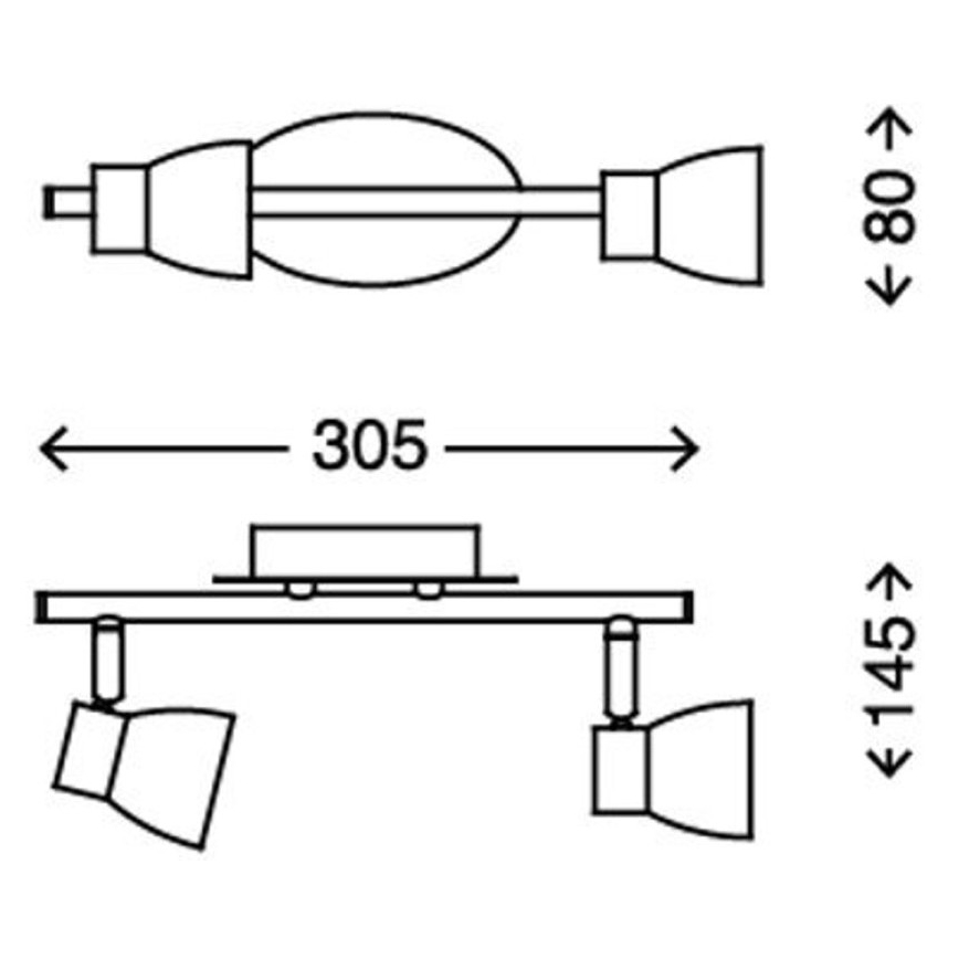 Briloner 2914-022 - Светодиодный точечный светильник 2xGU10/3W/230V 3000K