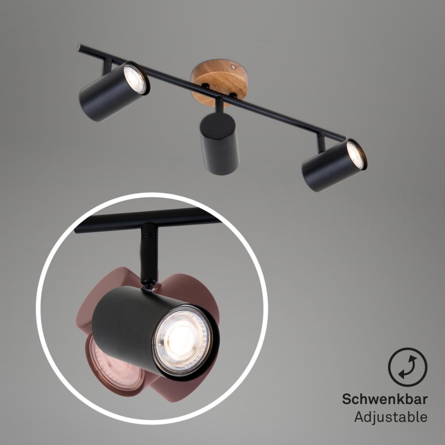 Briloner 2920-035 - Точковий світильник SPOTLIGHT 3xGU10/35W/230V чорний