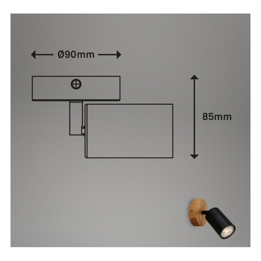 Briloner 2922-015 - Настінний точковий світильник SPOT 1xGU10/9W/230V
