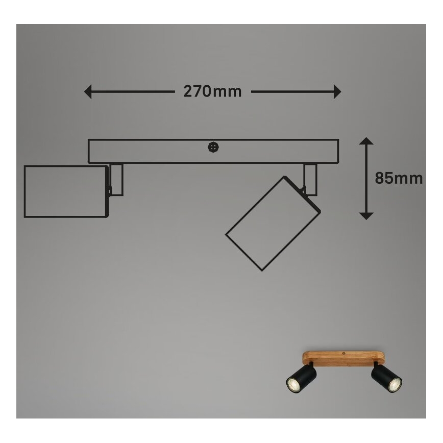 Briloner 2922-025 - Точечный светильник SPOT 2xGU10/9W/230V