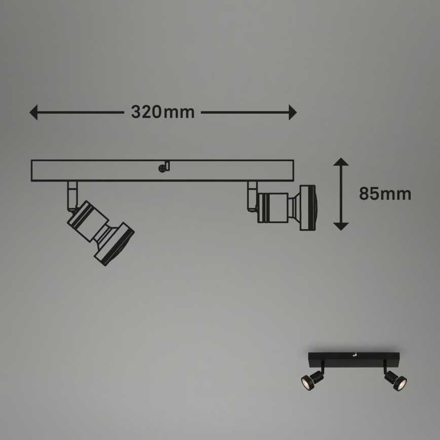 Briloner 2926-025 - LED точечный светильник 2xGU10/4,9Вт/230В