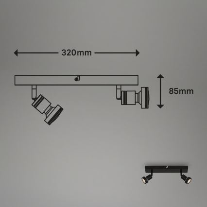 Briloner 2926-025 - LED точковий світильник 2xGU10/4,9W/230V