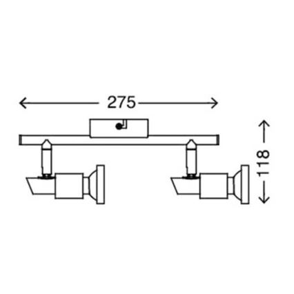 Briloner 2991-022 - Светодиодный прожектор COOL 2xGU10/3W/230V