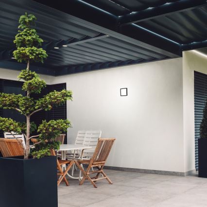 Briloner 3010-015 - Світлодіодний стельовий світильник LED/8W/230V 19x19 cm чорний IP44