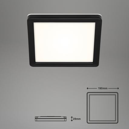 Briloner 3010-015 - Світлодіодний стельовий світильник LED/8W/230V 19x19 cm чорний IP44