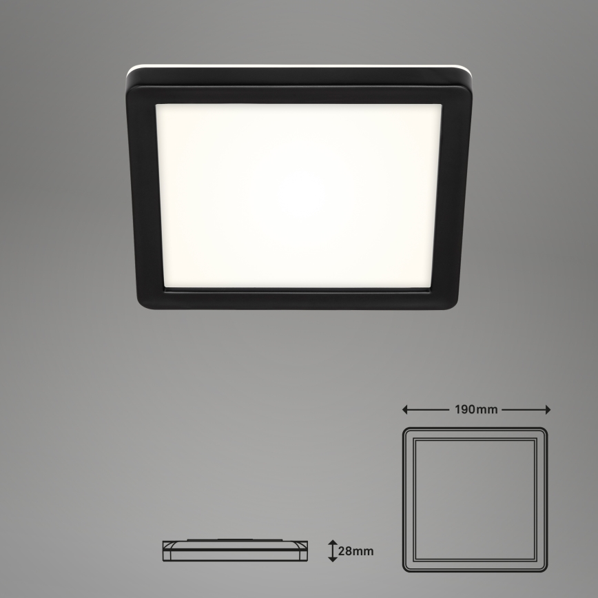 Briloner 3010-015 - Світлодіодний стельовий світильник LED/8W/230V 19x19 cm чорний IP44