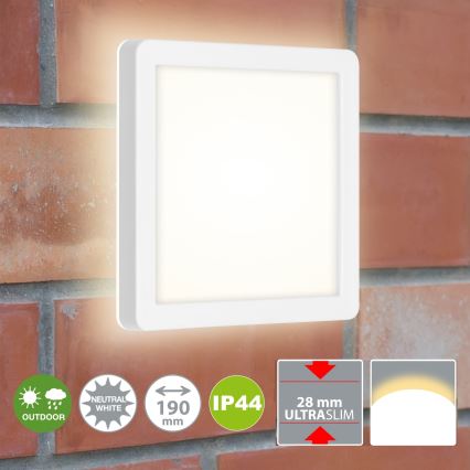 Briloner 3010-016 - Світлодіодний стельовий світильник LED/8W/230V 19x19 cm білий IP44