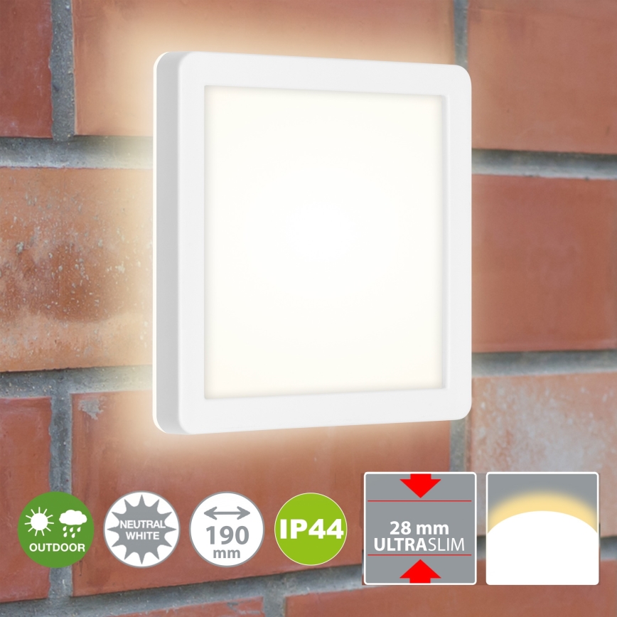 Briloner 3010-016 - Світлодіодний стельовий світильник LED/8W/230V 19x19 cm білий IP44