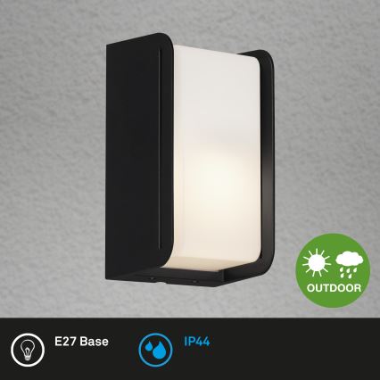 Briloner 3016-015 - Вуличний настінний світильник BOKS 1xE27/12W/230V IP44
