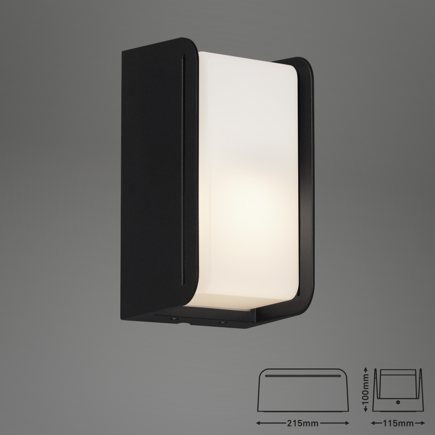 Briloner 3016-015 - Вуличний настінний світильник BOKS 1xE27/12W/230V IP44