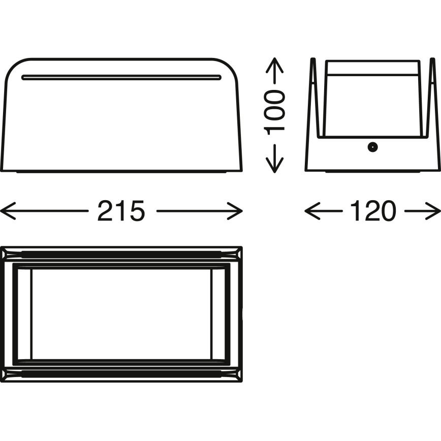 Briloner 3016-015 - Вуличний настінний світильник BOKS 1xE27/12W/230V IP44