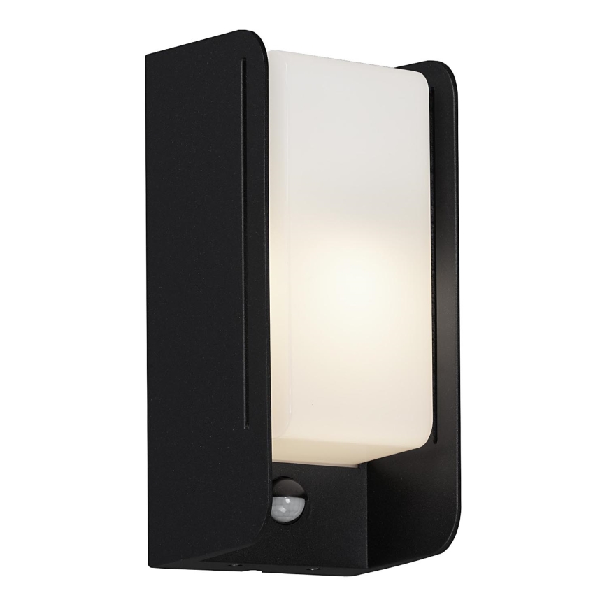 Briloner 3017-015 - Уличный настенный светильник с датчиком BOKS 1xE27/12W/230V IP44
