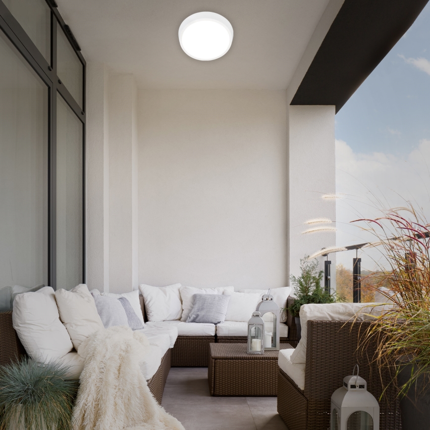Briloner 3018-016 - Вуличний світлодіодний стельовий світильник HAGEN LED/24W/230V 4000K IP44 білий