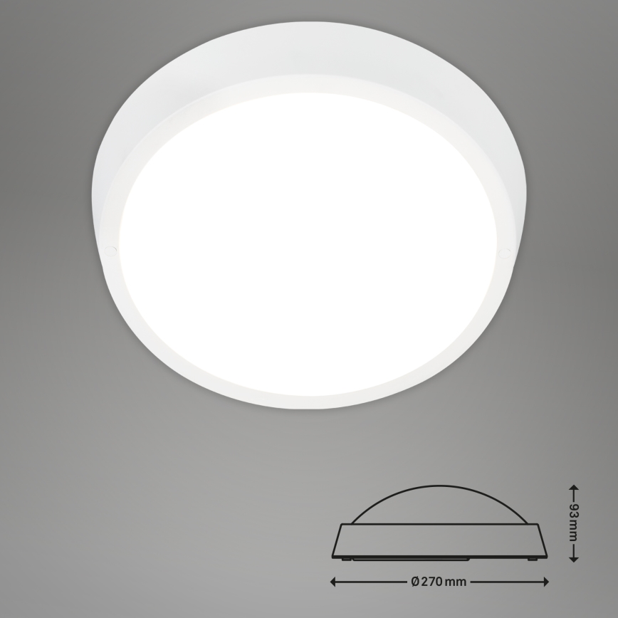 Briloner 3018-016 - Вуличний світлодіодний стельовий світильник HAGEN LED/24W/230V 4000K IP44 білий