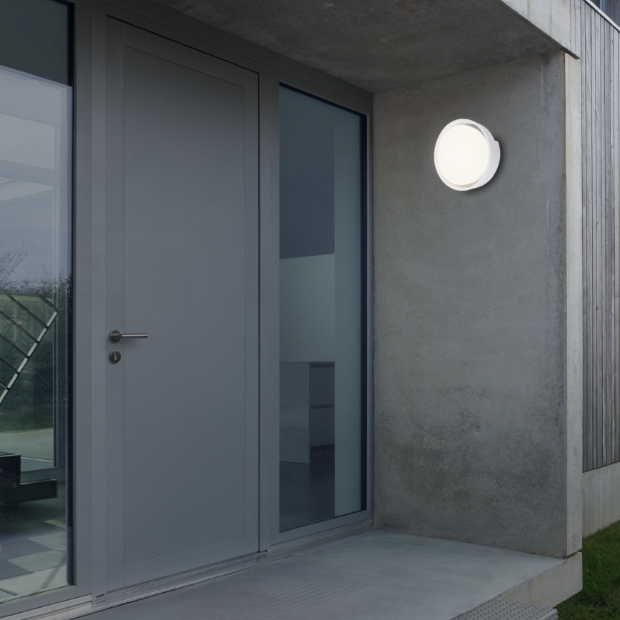 Briloner 3019-016 - Уличный светодиодный настенный светильник GENUA LED/18W/230V IP44 белый