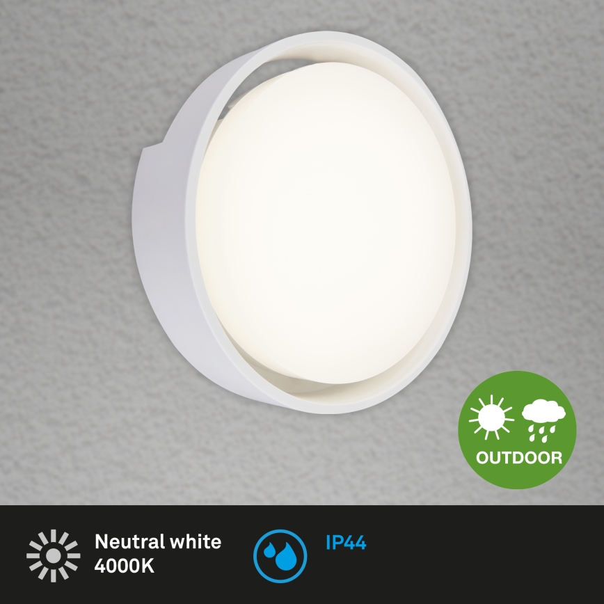 Briloner 3019-016 - Вуличний світлодіодний настінний світильник GENUA LED/18W/230V IP44 білий
