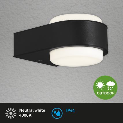 Briloner 3035-015 - Вуличний світлодіодний настінний світильник HANAU LED/6,5W/230V IP44 чорний