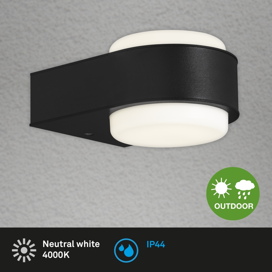 Briloner 3035-015 - Вуличний світлодіодний настінний світильник HANAU LED/6,5W/230V IP44 чорний